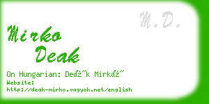 mirko deak business card